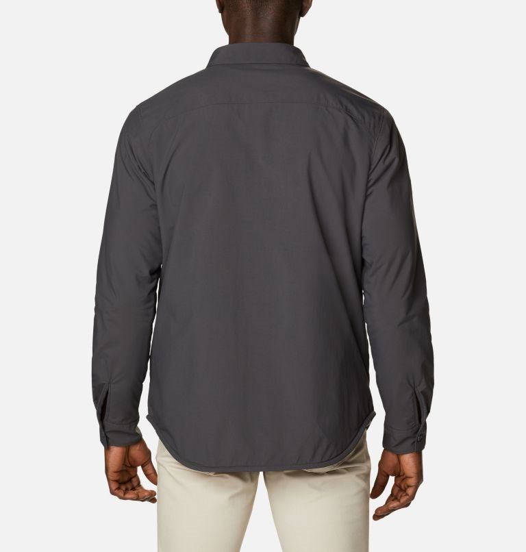 Men's Columbia Outdoor Elements Shirts Dark Grey | CA-I1L5C