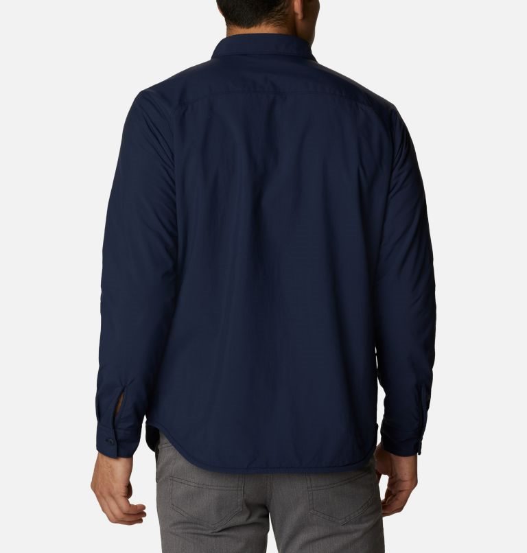 Men's Columbia Outdoor Elements Shirts Navy | CA-N4C08