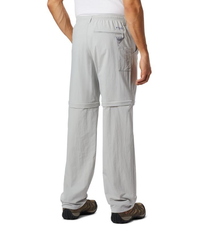 Men's Columbia PFG Backcast Convertible Pants Light Grey | CA-G146L