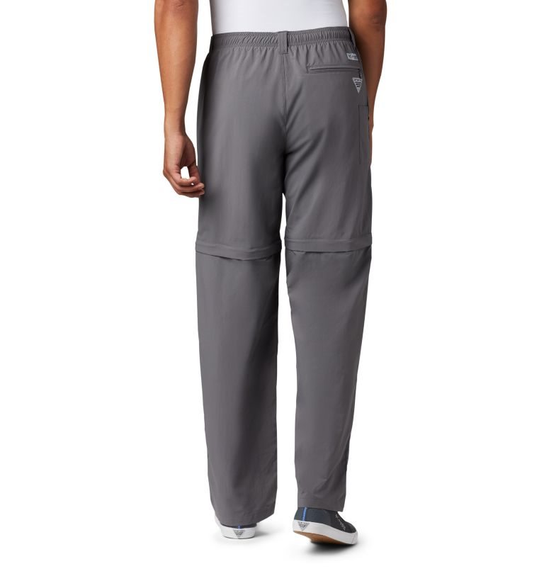 Men's Columbia PFG Backcast Convertible Pants Dark Grey | CA-ZCA80