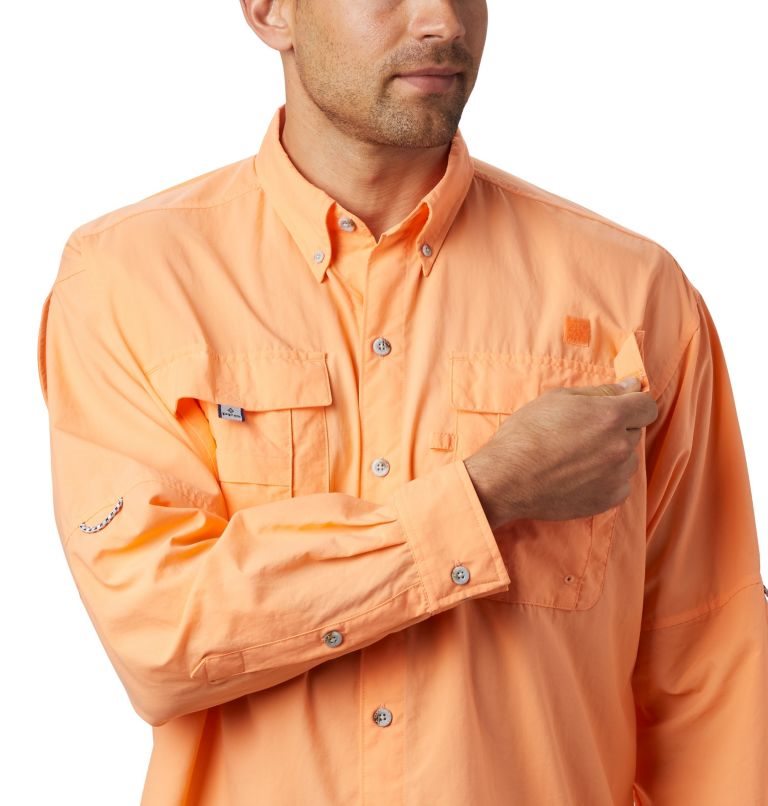 Men's Columbia PFG Bahama II Long Sleeve Shirts Orange | CA-ECA10