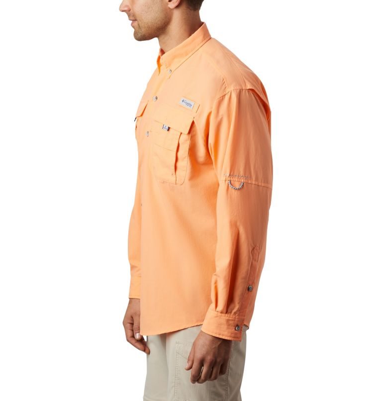 Men's Columbia PFG Bahama II Long Sleeve Shirts Orange | CA-ECA10