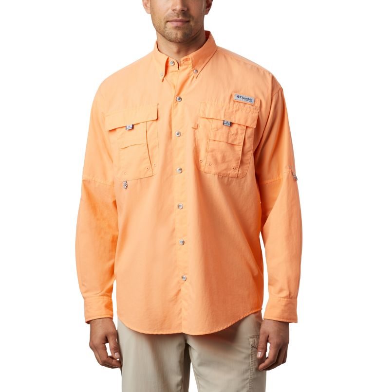 Men\'s Columbia PFG Bahama II Long Sleeve Shirts Orange | CA-ECA10