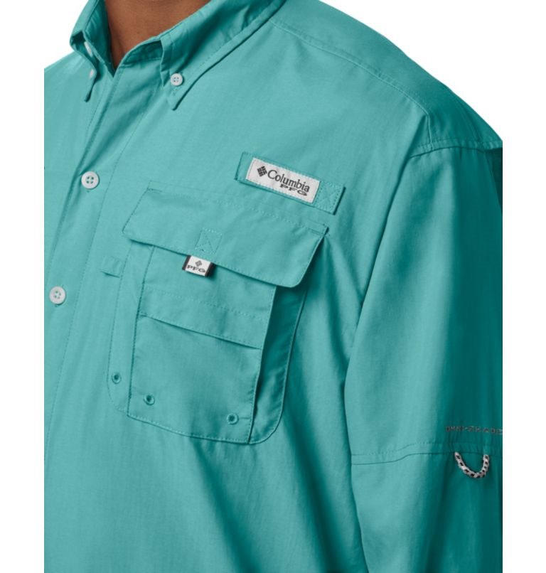 Men's Columbia PFG Bahama II Long Sleeve Shirts Turquoise | CA-G0LAC