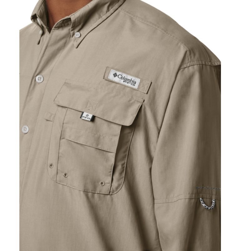 Men's Columbia PFG Bahama II Long Sleeve Shirts Khaki | CA-Q54A6