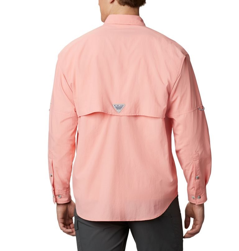 Men's Columbia PFG Bahama II Long Sleeve Shirts Pink | CA-RL605