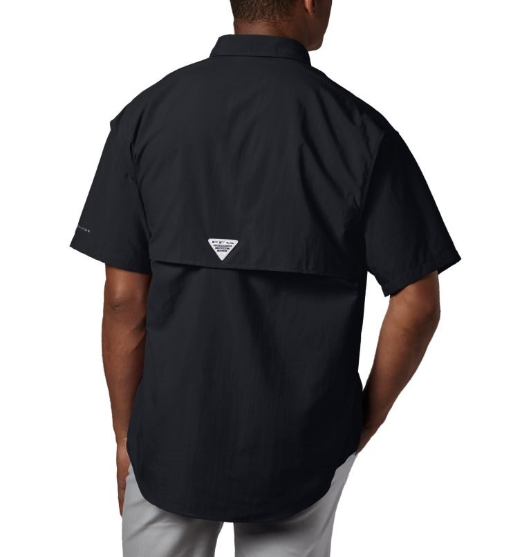 Men's Columbia PFG Bahama II Short Sleeve Shirts Black | CA-L053A