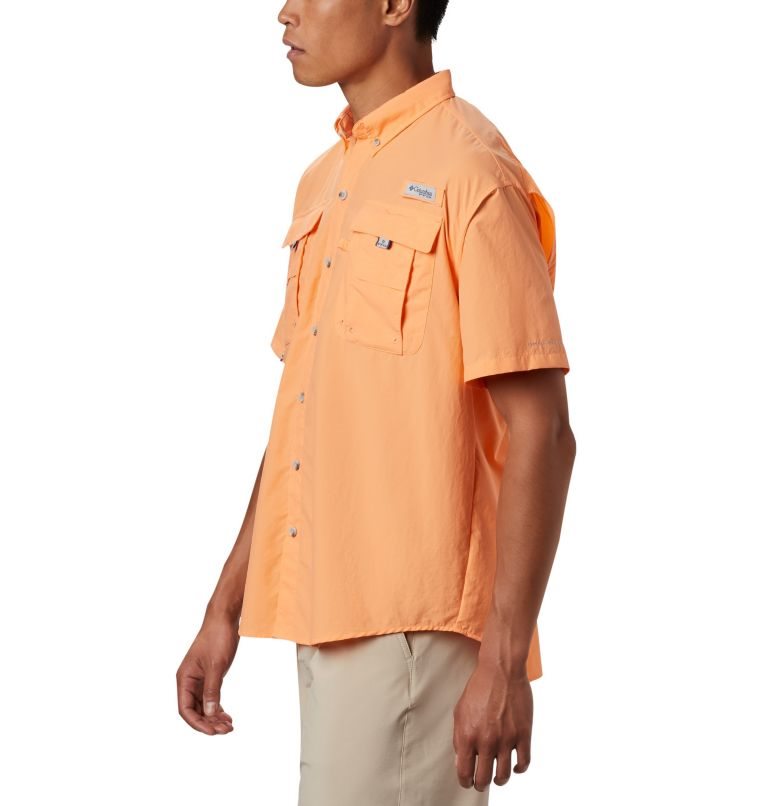 Men's Columbia PFG Bahama II Short Sleeve Shirts Orange | CA-OAC41