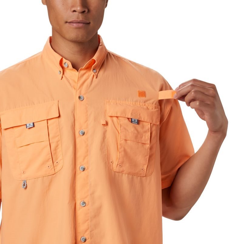 Men's Columbia PFG Bahama II Short Sleeve Shirts Orange | CA-OAC41