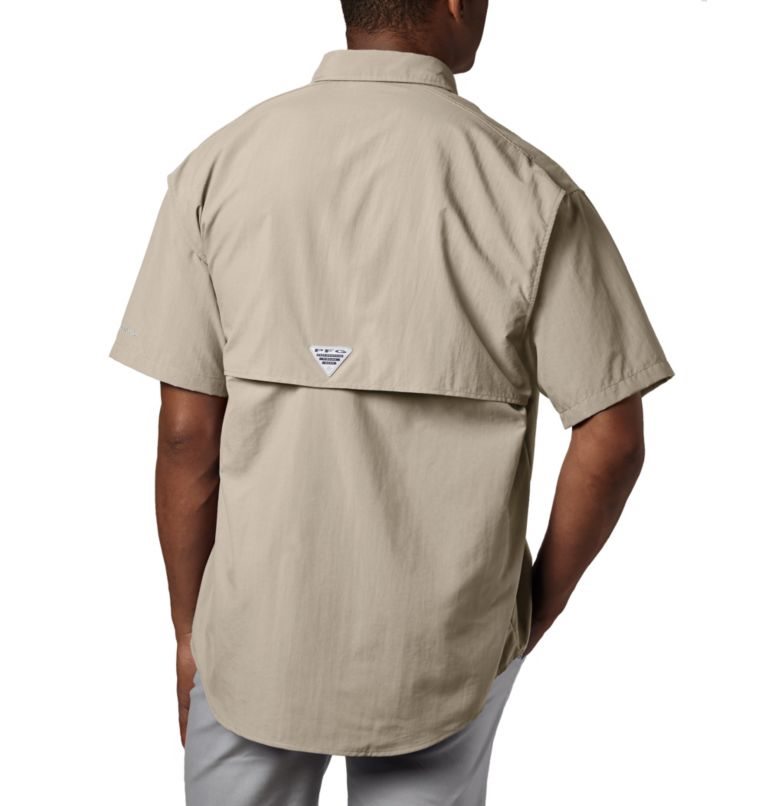 Men's Columbia PFG Bahama II Short Sleeve Shirts Khaki | CA-V0AL1