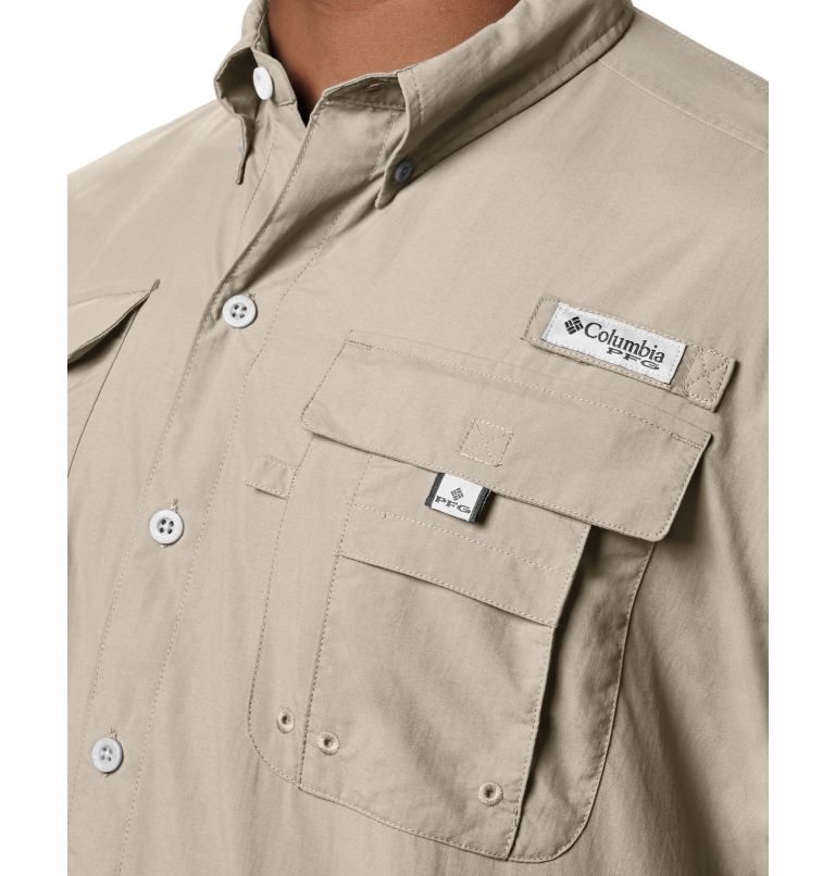 Men's Columbia PFG Bahama II Short Sleeve Shirts Khaki | CA-V0AL1