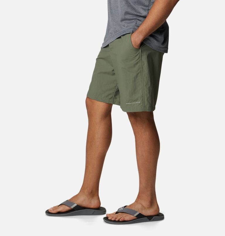 Men's Columbia PFG Bahama Shorts Olive | CA-D0AL3