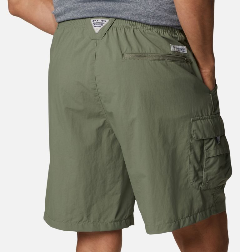 Men's Columbia PFG Bahama Shorts Olive | CA-D0AL3