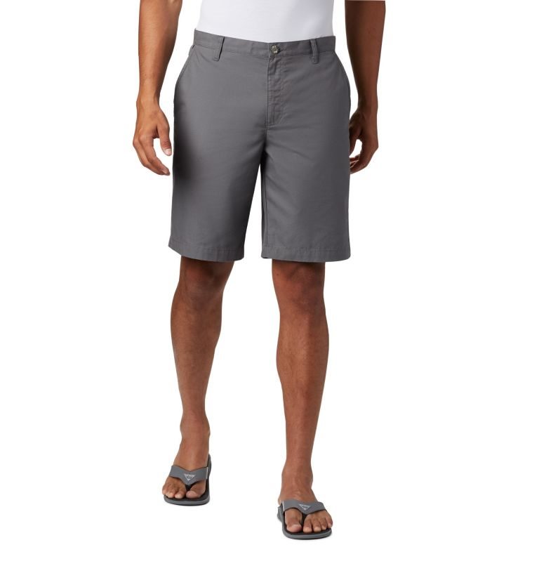 Men\'s Columbia PFG Bonehead II Shorts Dark Grey | CA-U6L51