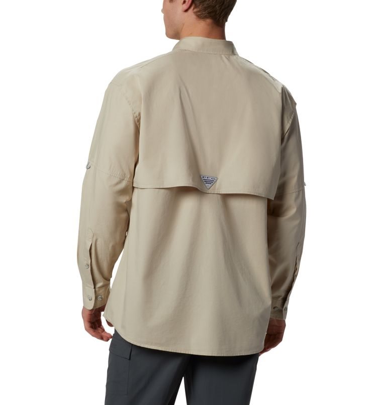 Men's Columbia PFG Bonehead Long Sleeve Shirts Khaki | CA-SA3C1