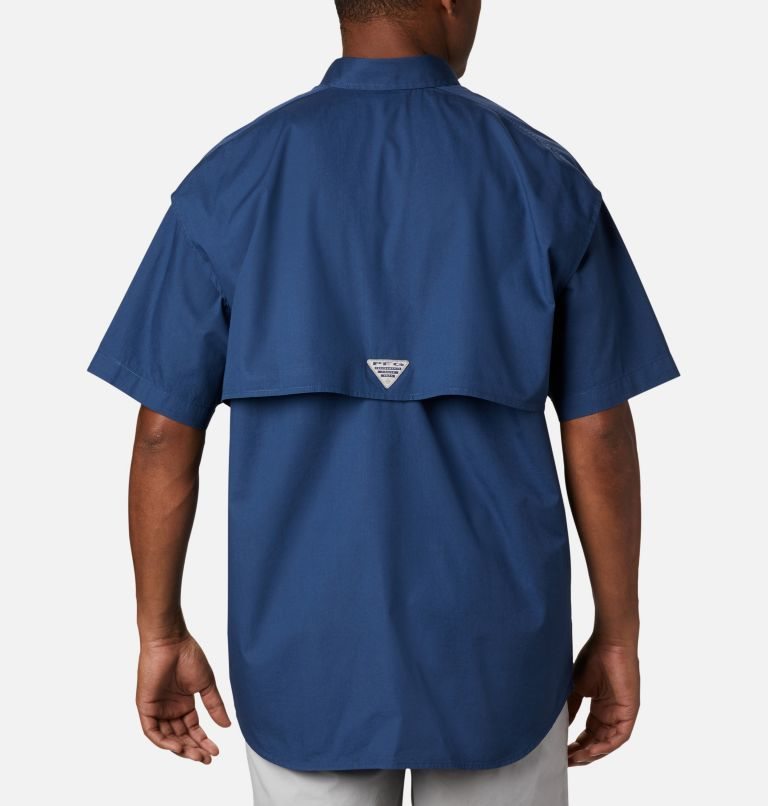 Men's Columbia PFG Bonehead Short Sleeve Shirts Navy | CA-H0168