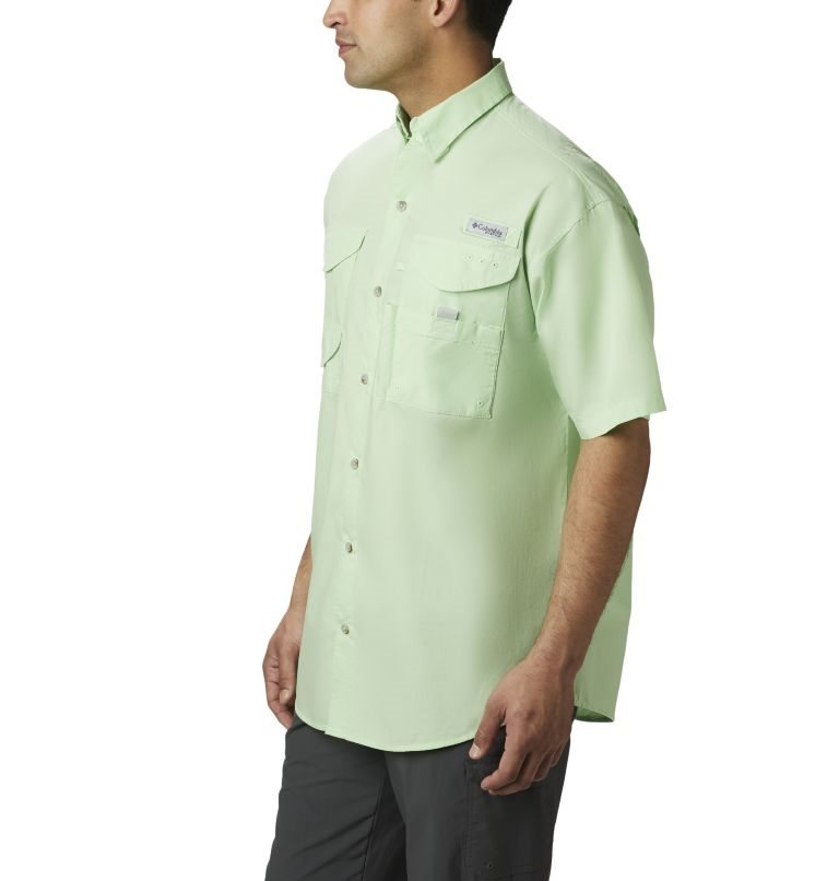 Men's Columbia PFG Bonehead Short Sleeve Shirts Mint | CA-R5A86