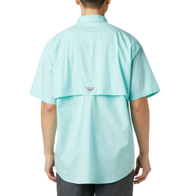 Men's Columbia PFG Bonehead Short Sleeve Shirts Turquoise | CA-U85C4