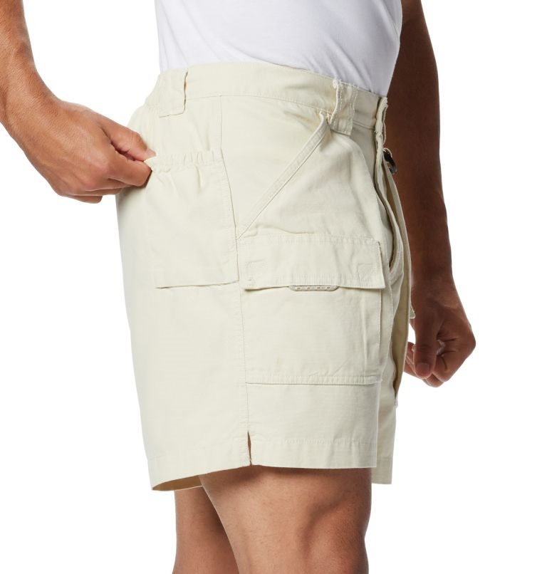 Men's Columbia PFG Brewha II Shorts Cream | CA-ZLA43