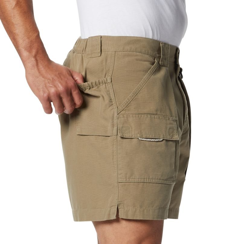 Men's Columbia PFG Brewha II Shorts Khaki | CA-J036L