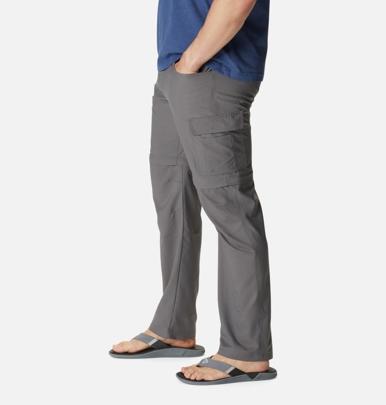 Men's Columbia PFG Drift Guide Convertible Pants Dark Grey | CA-CA850