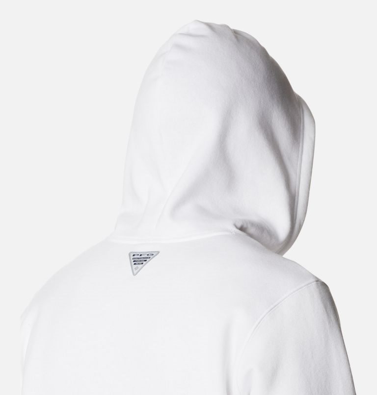 Men's Columbia PFG Fish Flag II Hoodie White | CA-K6180