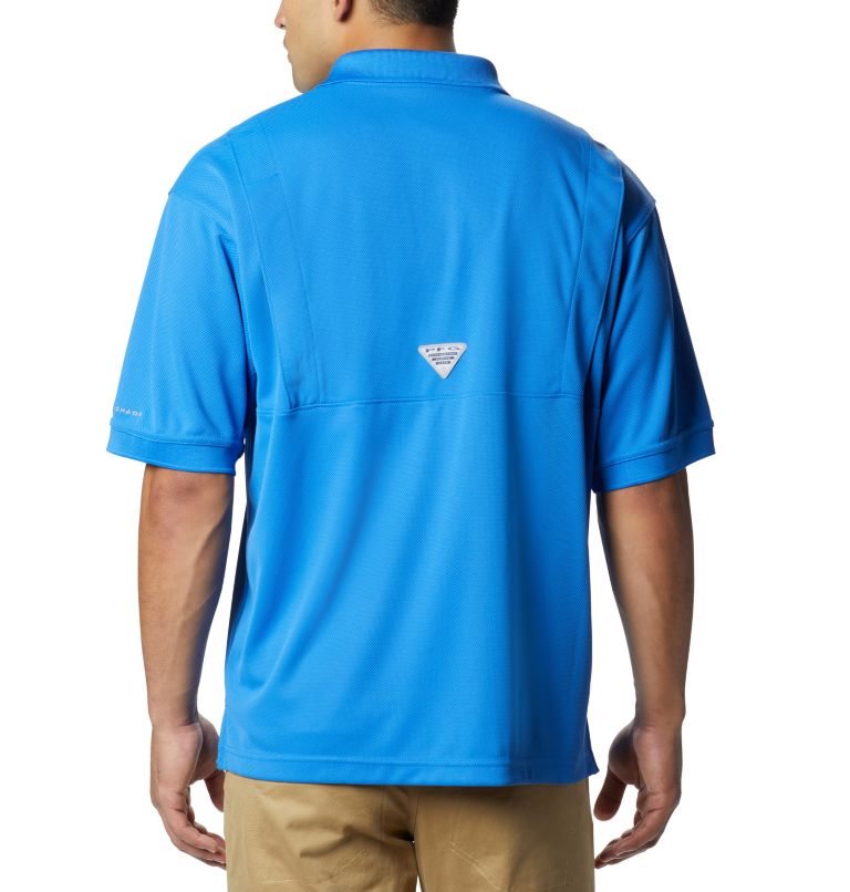 Men's Columbia PFG Perfect Cast Polo Shirts Blue | CA-E53C1