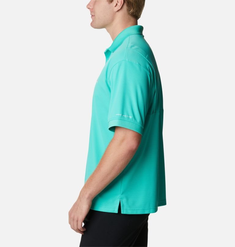 Men's Columbia PFG Perfect Cast Polo Shirts Turquoise | CA-H16L0