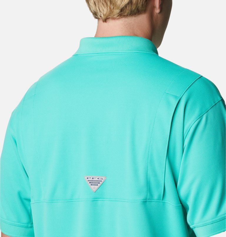 Men's Columbia PFG Perfect Cast Polo Shirts Turquoise | CA-H16L0