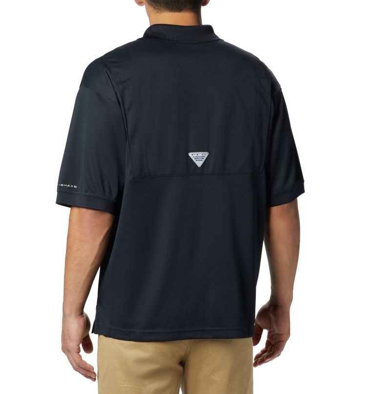 Men's Columbia PFG Perfect Cast Polo Shirts Black | CA-R658A