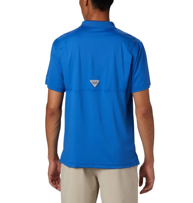 Men's Columbia PFG Skiff Cast Polo Shirts Blue | CA-I0C34