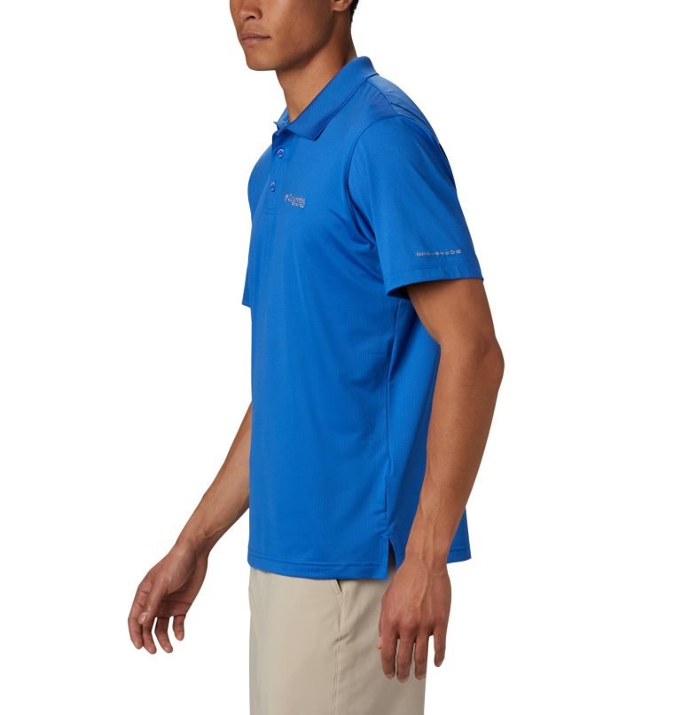 Men's Columbia PFG Skiff Cast Polo Shirts Blue | CA-I0C34