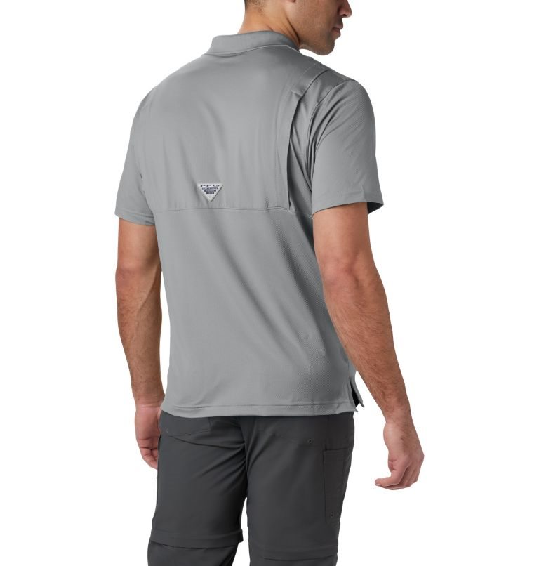 Men's Columbia PFG Skiff Cast Polo Shirts Grey | CA-S130L