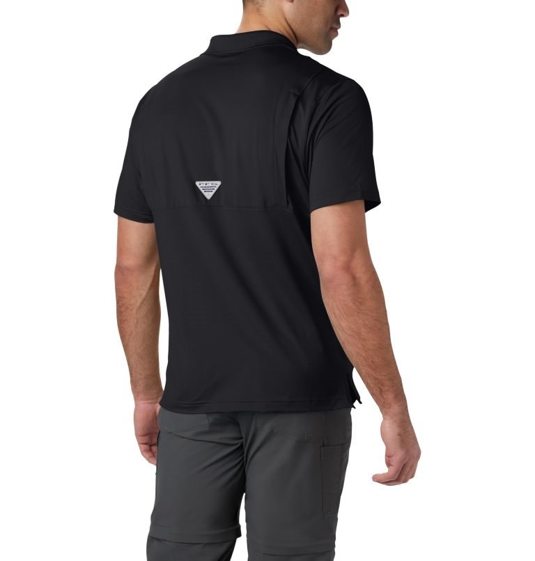 Men's Columbia PFG Skiff Cast Polo Shirts Black | CA-T3186