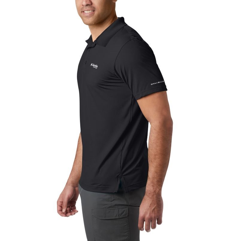 Men's Columbia PFG Skiff Cast Polo Shirts Black | CA-T3186