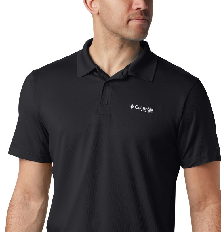 Men's Columbia PFG Skiff Cast Polo Shirts Black | CA-T3186