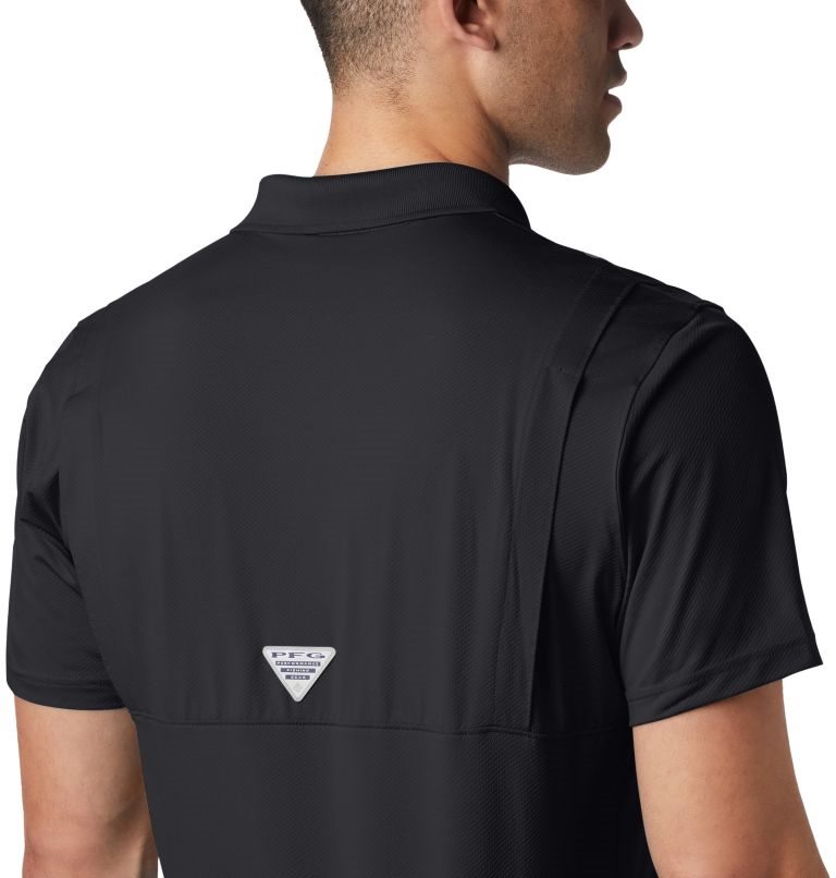 Men's Columbia PFG Skiff Cast Polo Shirts Black | CA-T3186