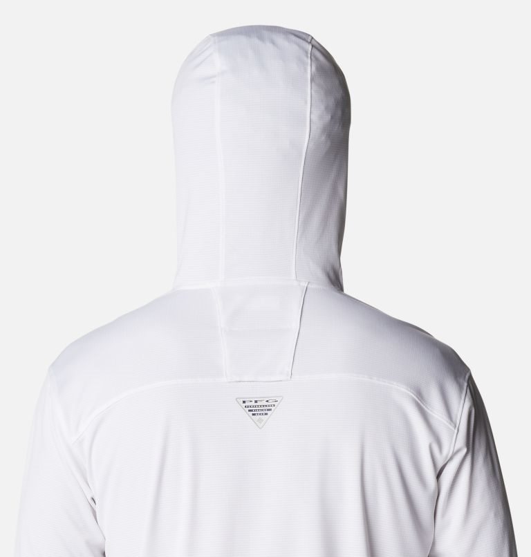 Men's Columbia PFG Skiff Guide Knit Hoodie White | CA-M086C