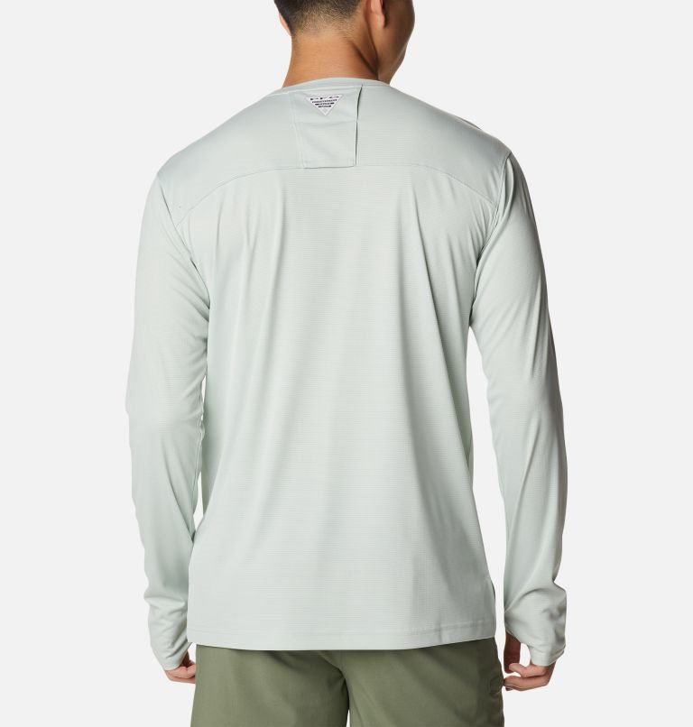 Men's Columbia PFG Skiff Guide Knit Long Sleeve Sweatshirts Light Grey | CA-W1A53