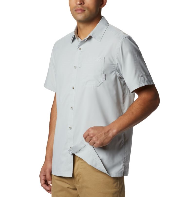 Men's Columbia PFG Slack Tide Camp Shirts Light Grey | CA-IC501