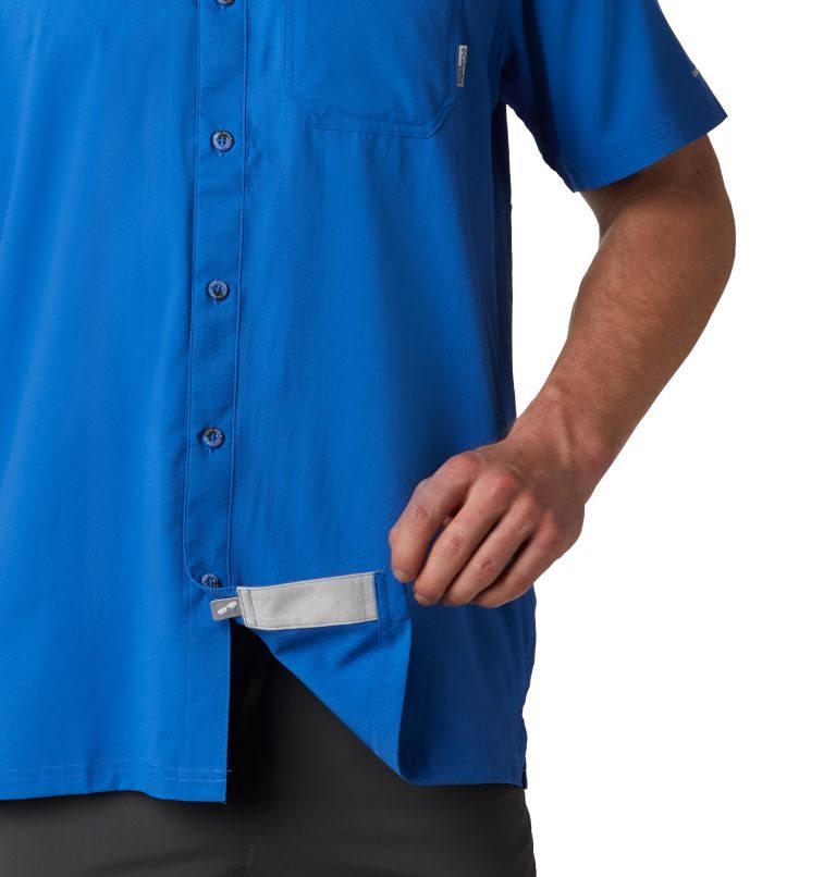 Men's Columbia PFG Slack Tide Camp Shirts Blue | CA-IC513