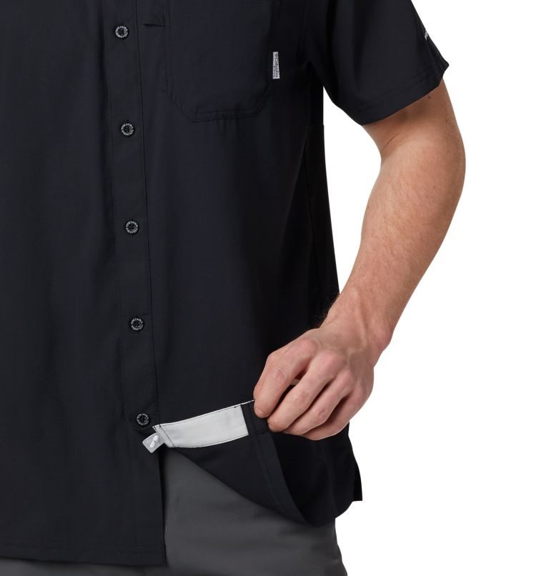 Men's Columbia PFG Slack Tide Camp Shirts Black | CA-XL10C