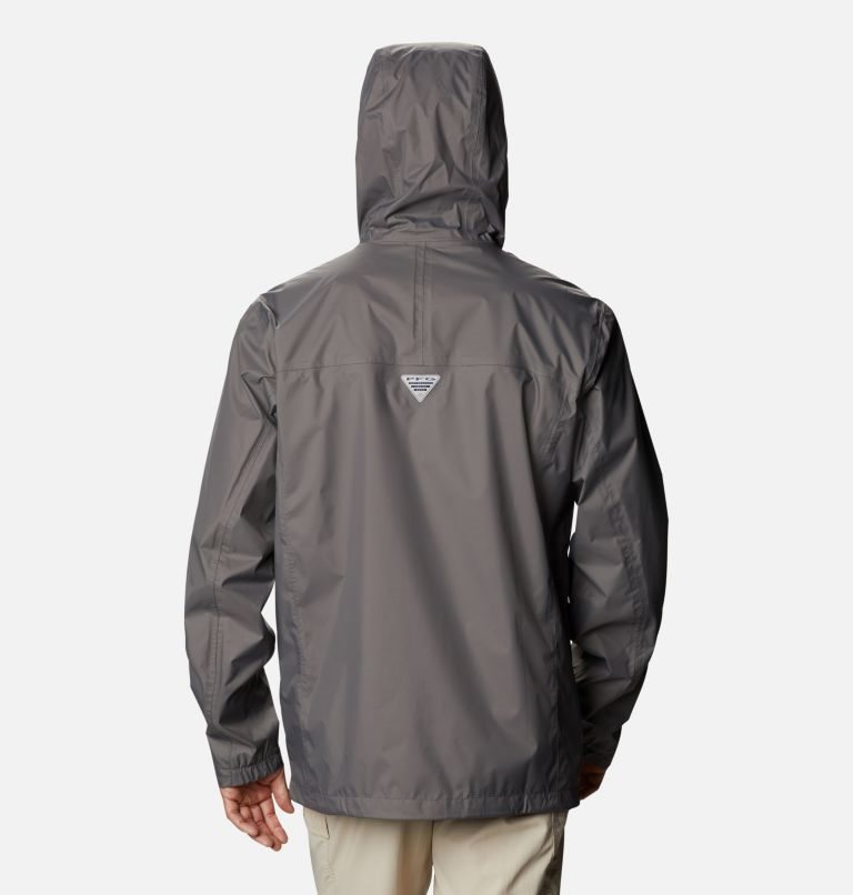 Men's Columbia PFG Storm Jackets Dark Grey | CA-RL806