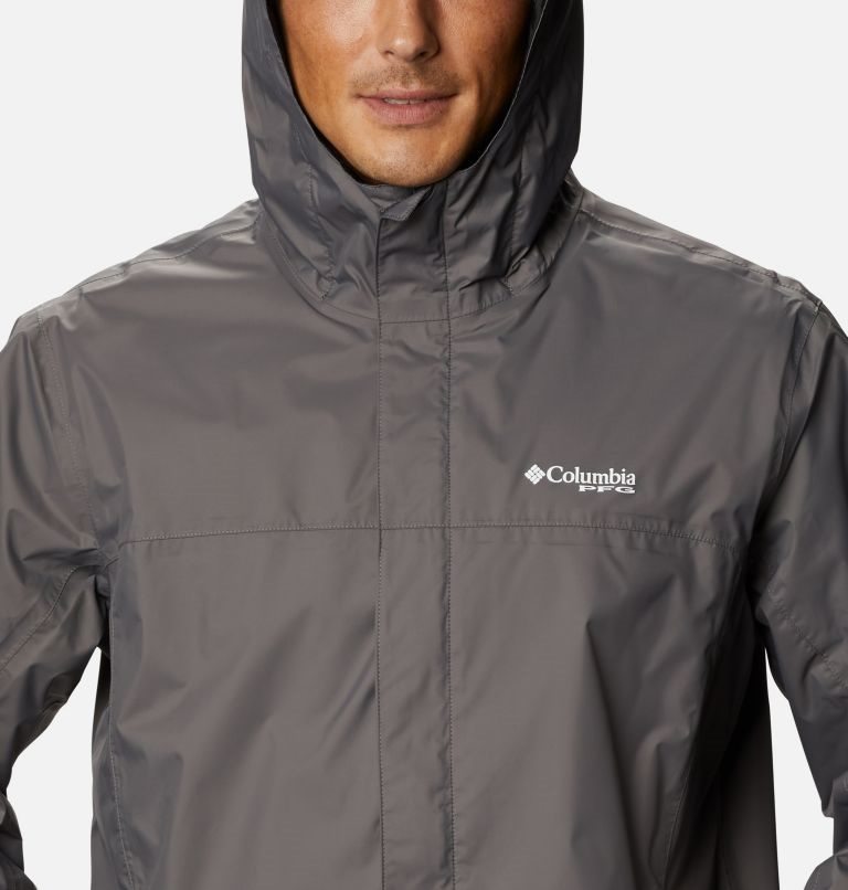 Men's Columbia PFG Storm Jackets Dark Grey | CA-RL806