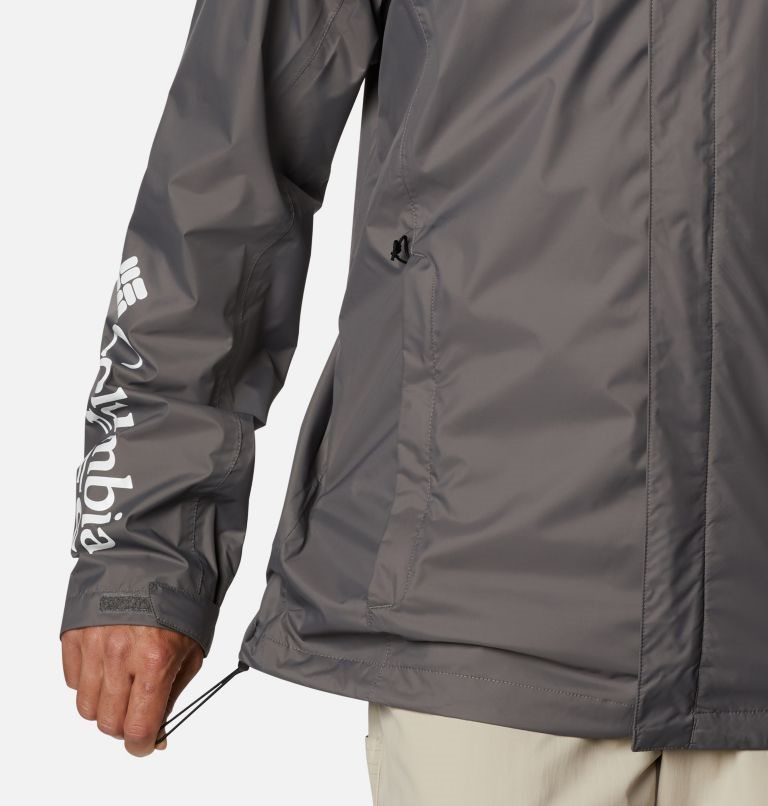 Men's Columbia PFG Storm Jackets Dark Grey | CA-RL806