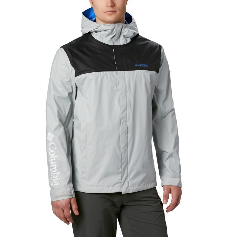 Men\'s Columbia PFG Storm Jackets Light Grey | CA-Q8506