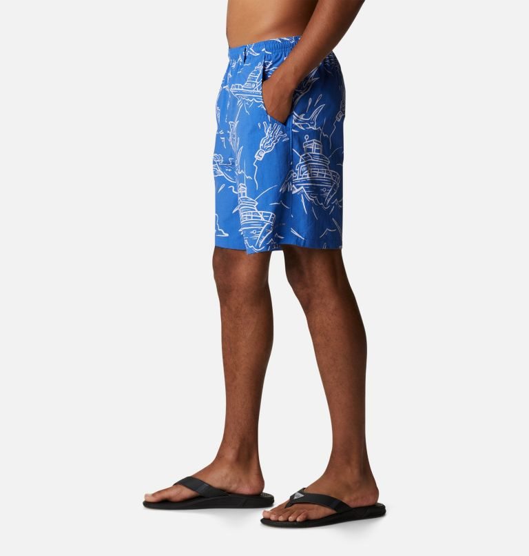 Men's Columbia PFG Super Backcast Water Shorts Blue | CA-F308L