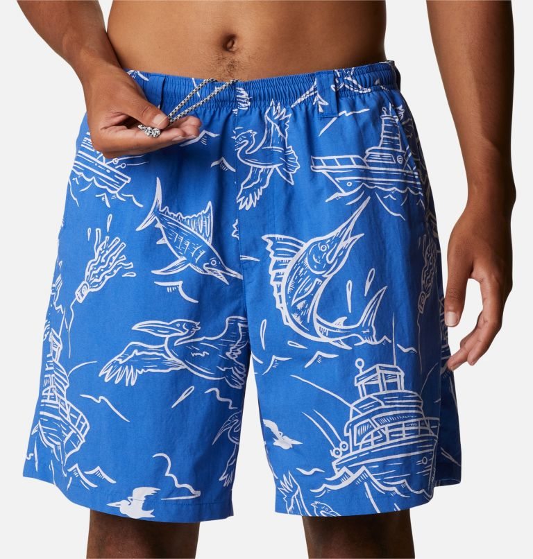 Men's Columbia PFG Super Backcast Water Shorts Blue | CA-F308L