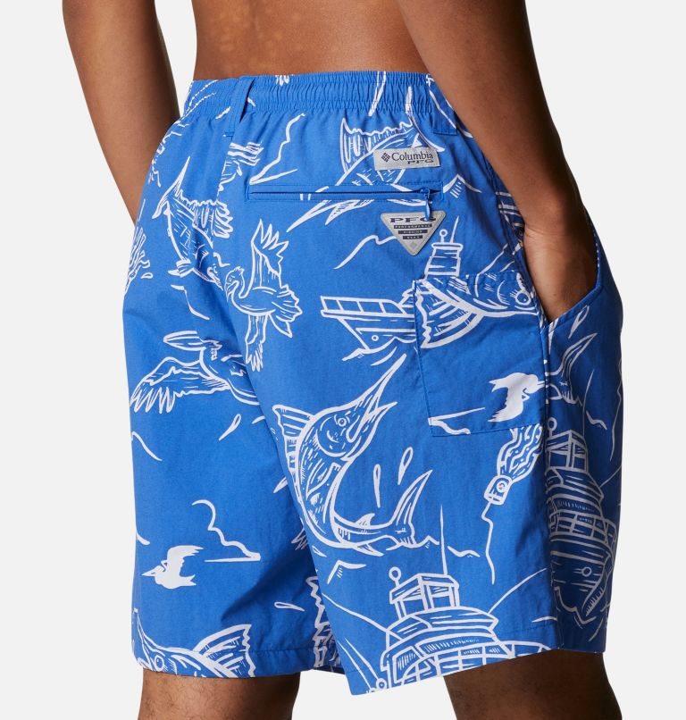 Men's Columbia PFG Super Backcast Water Shorts Blue | CA-F308L