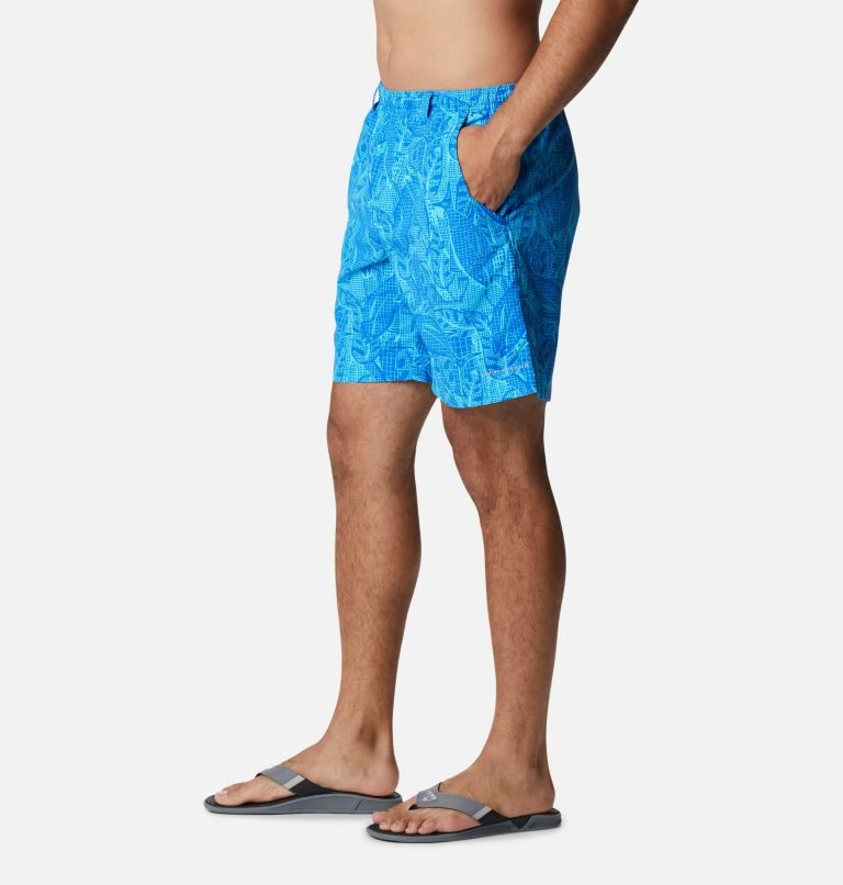 Men's Columbia PFG Super Backcast Water Shorts Blue | CA-I4C81